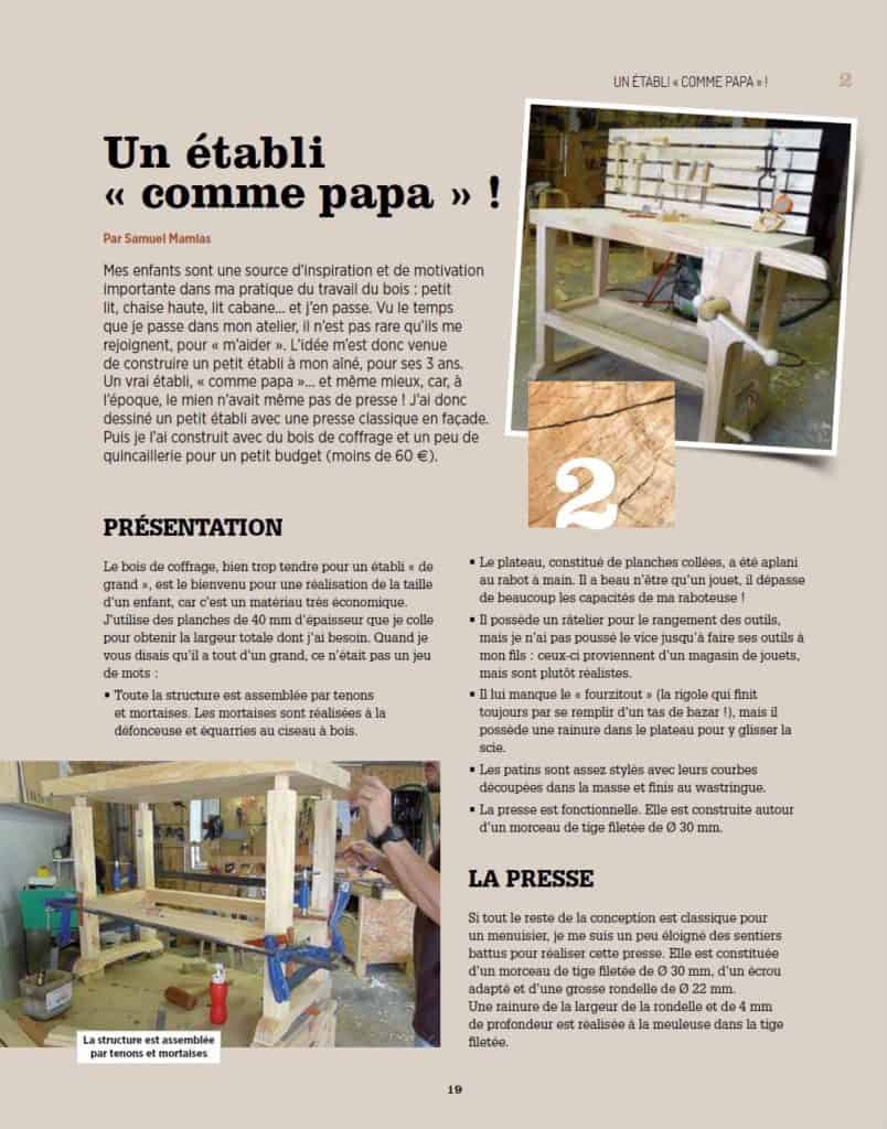 Fabriquer son établi page 19